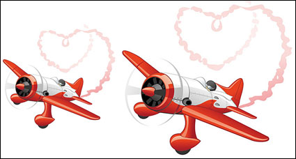 En forme de coeur met de la fume vectoriel plan matriel