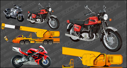 Moto et Crane Vecteur