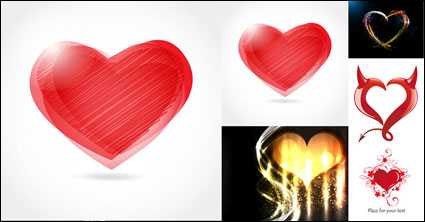 Romantique graphique en forme de coeur