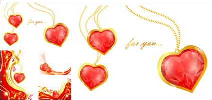 Heart pendentif en forme de Vector