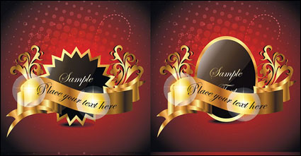 Or motif de rubans graphiques