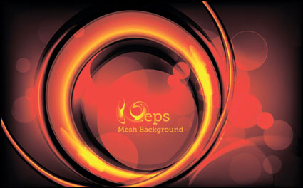 Flaming Vector Background Sphere