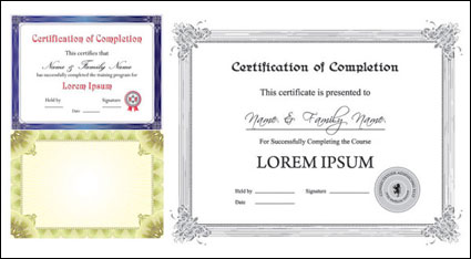 Europenne vecteur modle de certificat