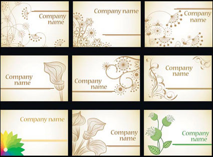 Mode simple carte de fleurs vecteur modle de matriel