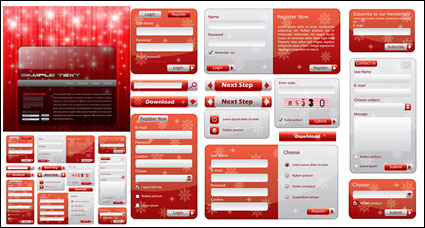 Style de Noël de la conception Web vecteur matriel lments