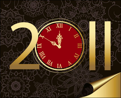 2011 documents horloge vecteur forme