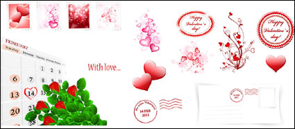 ++Saint Valentin romantique du matriel vecteur lment++