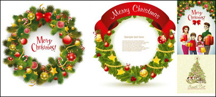 Belle couronne de Noël - Vector