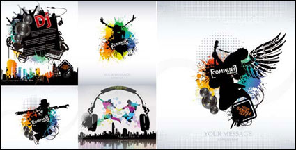 Tide affiches de musique vecteur de