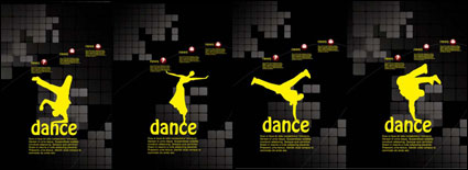 Danser le thme des affiches matriel vecteur de modle