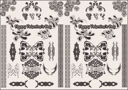 Amour europenne pattern matriel vecteur