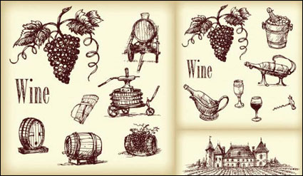 Vins de dessin vectoriel en ligne