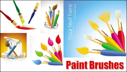 Peinture au pinceau Vecteur