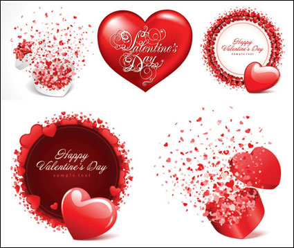 ++Romantique Valentine Day matriel vecteur cartes++