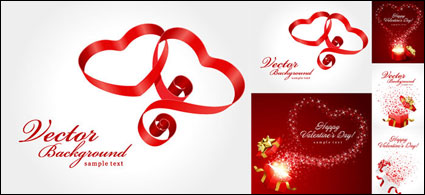 Ruban de Saint-Valentin et Vector-cadeaux