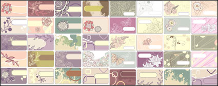 Thme ligne Fleur de carte vectorielle dessins