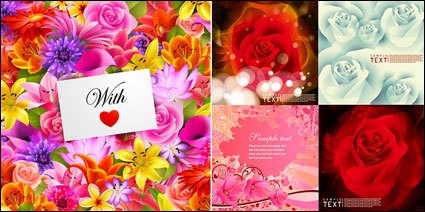 Vecteur fleurs fond de carte