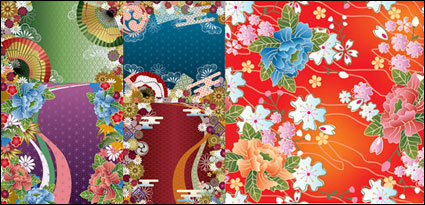 Japonaise motifs de fond Vector Wind