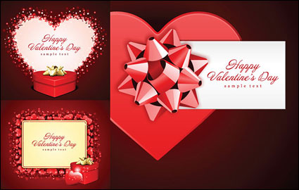 Romantique Saint-Valentin vecteur de cartes matrielles