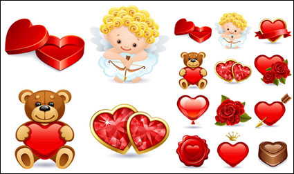 Romantique matriel vecteur lment d
