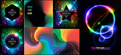 Des effets de halo de couleur brillante - Vecteur