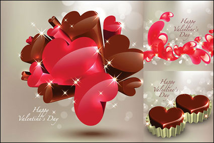 Stroscopique Vecteur de chocolat en forme de coeur