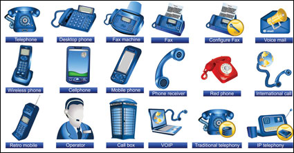 Les moyens de communication Icônes - Vector