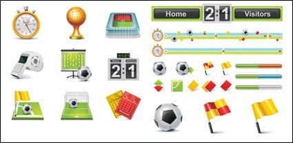 Vecteur thme Football icônes