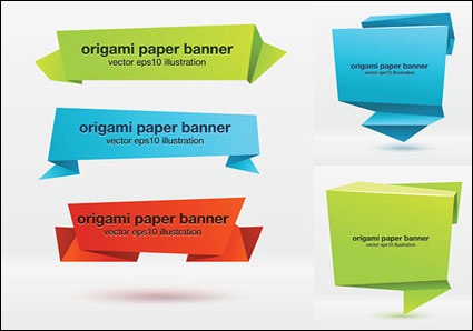 Effet origami Banner