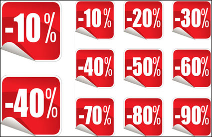 Icône vecteur Vente autocollants