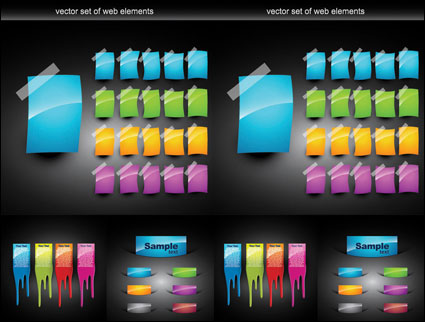 Design Web color vecteur lments dcoratifs