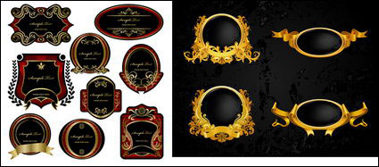 Superbe style europen bouteille autocollants Vector