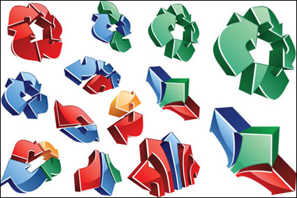 Raffins flche en trois dimensions - Vector