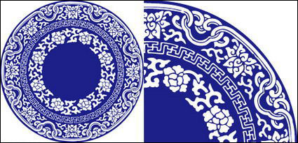 Porcelaine Vector Bleu et Blanc