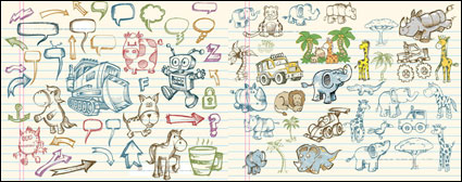 Cute motif graffiti 02 - Vector