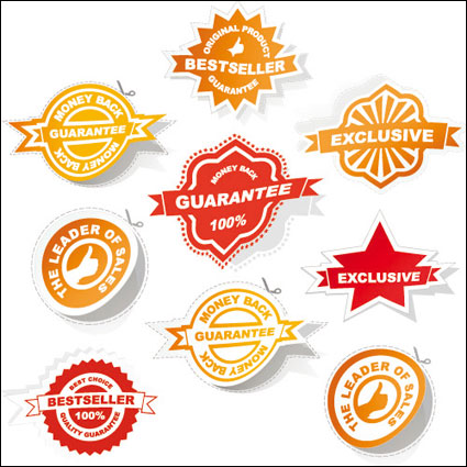 Badge tiquettes 02 - Vector
