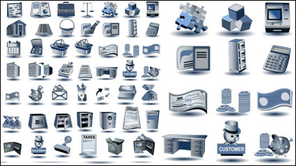Bleu-gris icon - Vecteur