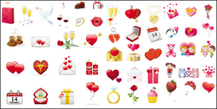Saint-Valentin lments - Vecteur