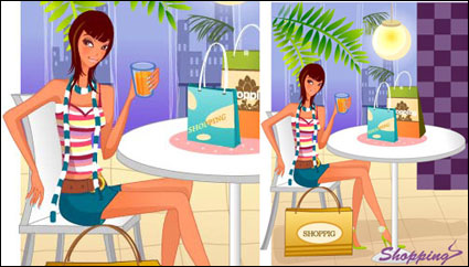 Shopping Mode matriel vecteur femmes 9