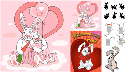 Lapin mignon de bande dessine - Vector
