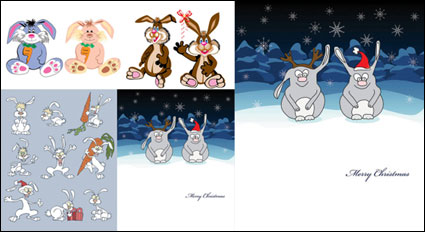 Lapin mignon de bande dessine - Vector
