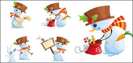 Mignon matriel vecteur de bonhomme de neige