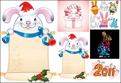 Lapin mignon de bande dessine - Vector
