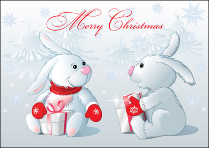 Lapin mignon de bande dessine - Vector