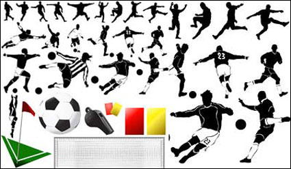 Élments du vecteur du thme du football