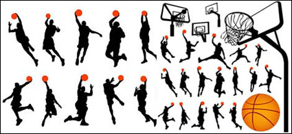 Basket-ball et du matriel vecteur panneau dans le profil