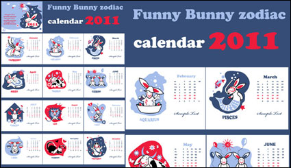 Anne mignonne du Lapin 2011 matriel vecteur calendrier