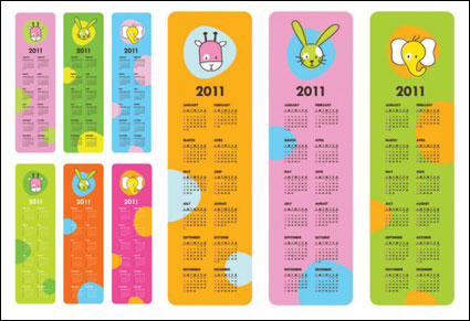 Trs mignon matriel vecteur calendrier 2011