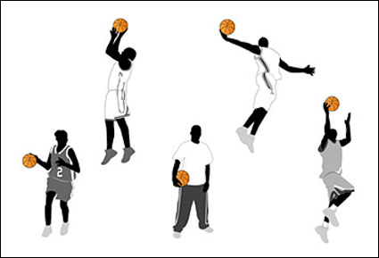 Figurines de basket-ball et de Vector