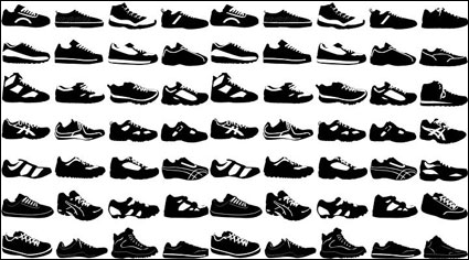 Varit de chaussures de sport noir et blanc